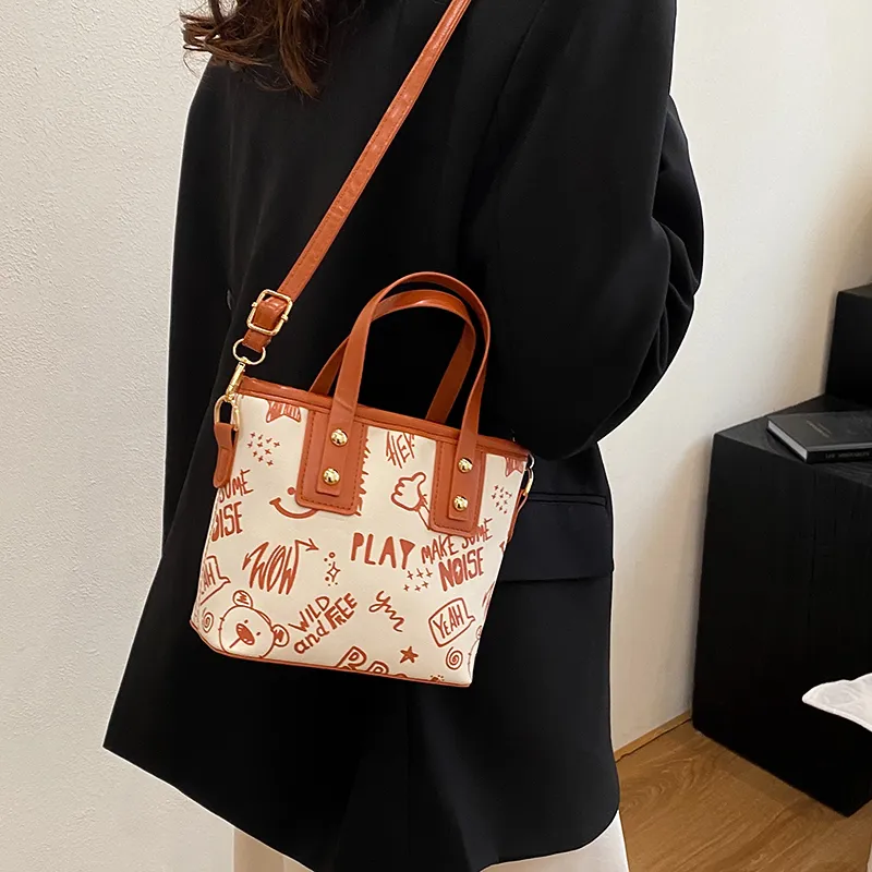 TOUTSEUL YOLO PU Shoulder Bag Women's Black/Pink/Blue/Brown-23