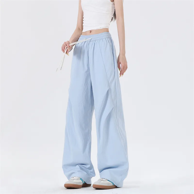 SOIE Cargo Pants Unisex Pink [Summer Cool Ice Silk Material]-77
