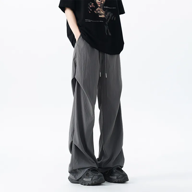 SOIE Casual Pants Unisex Gray White-23