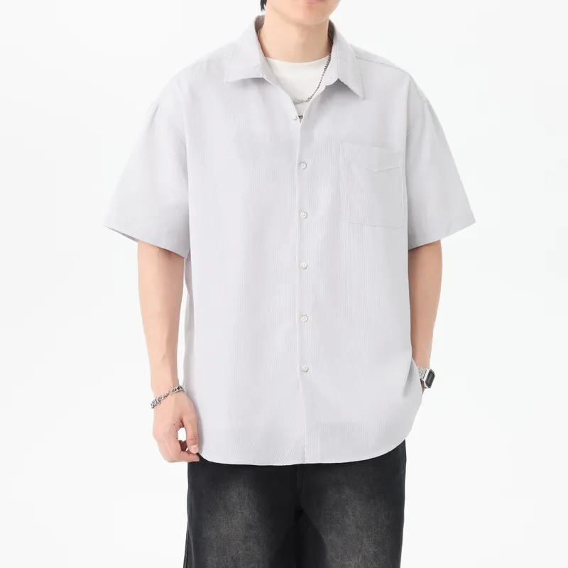 SOIE Shirt Unisex Yellow With White Stripes-21