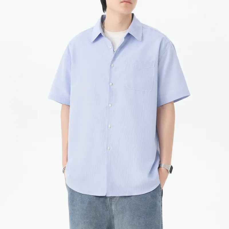 SOIE Shirt Unisex Yellow With White Stripes-29