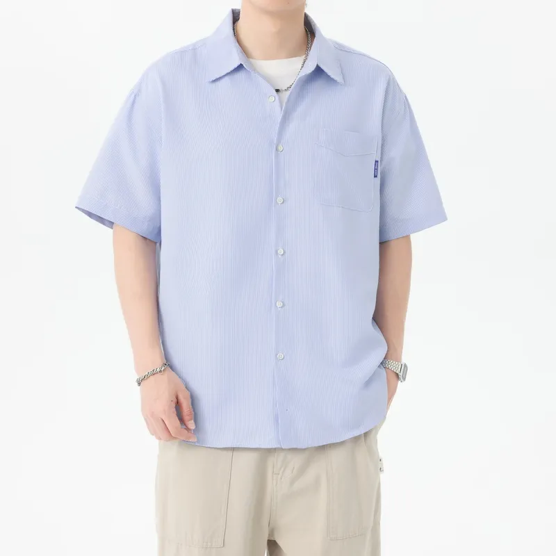 SOIE Shirt Unisex Yellow With White Stripes-44