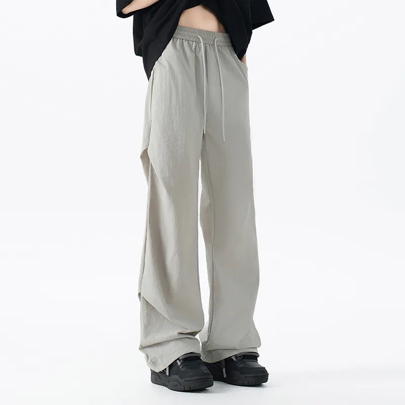 SOIE Casual Pants Unisex Gray White-4