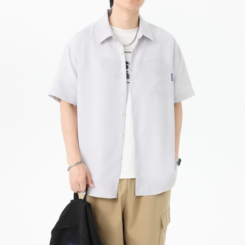 SOIE Shirt Unisex Yellow With White Stripes-39