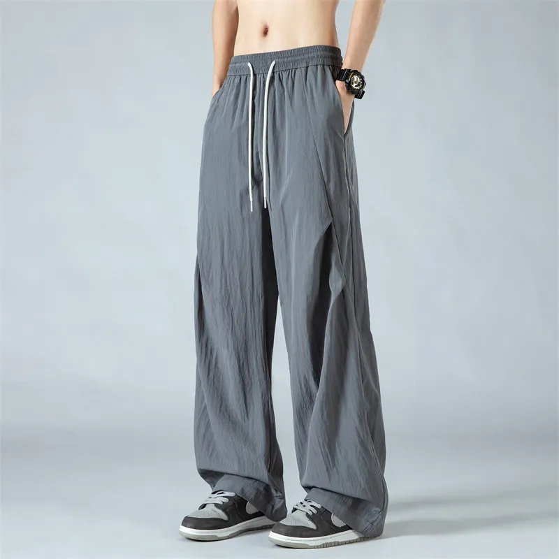 SOIE Casual Pants Unisex Gray White-36