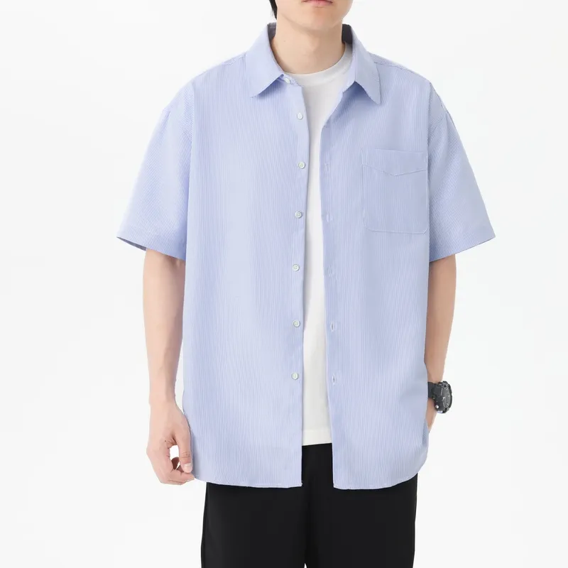 SOIE Shirt Unisex Yellow With White Stripes-58