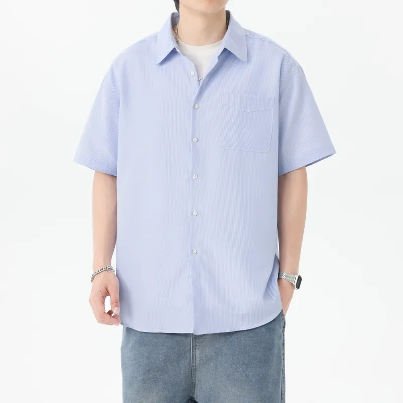 SOIE Shirt Unisex Yellow With White Stripes-60