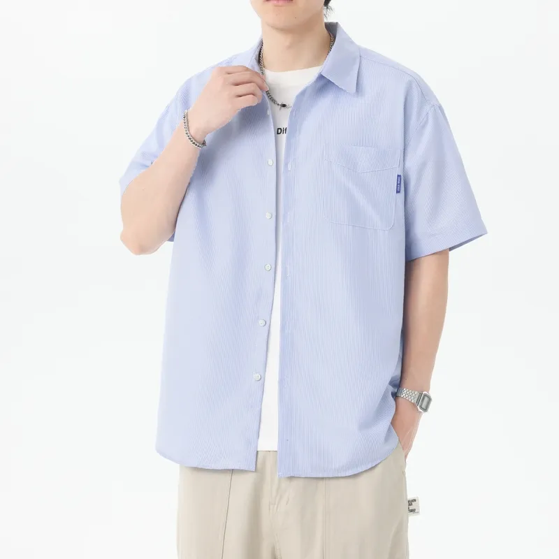 SOIE Shirt Unisex Yellow With White Stripes-63