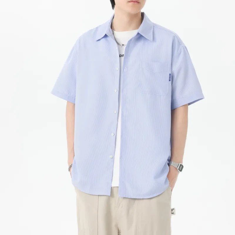 SOIE Shirt Unisex Yellow With White Stripes-42