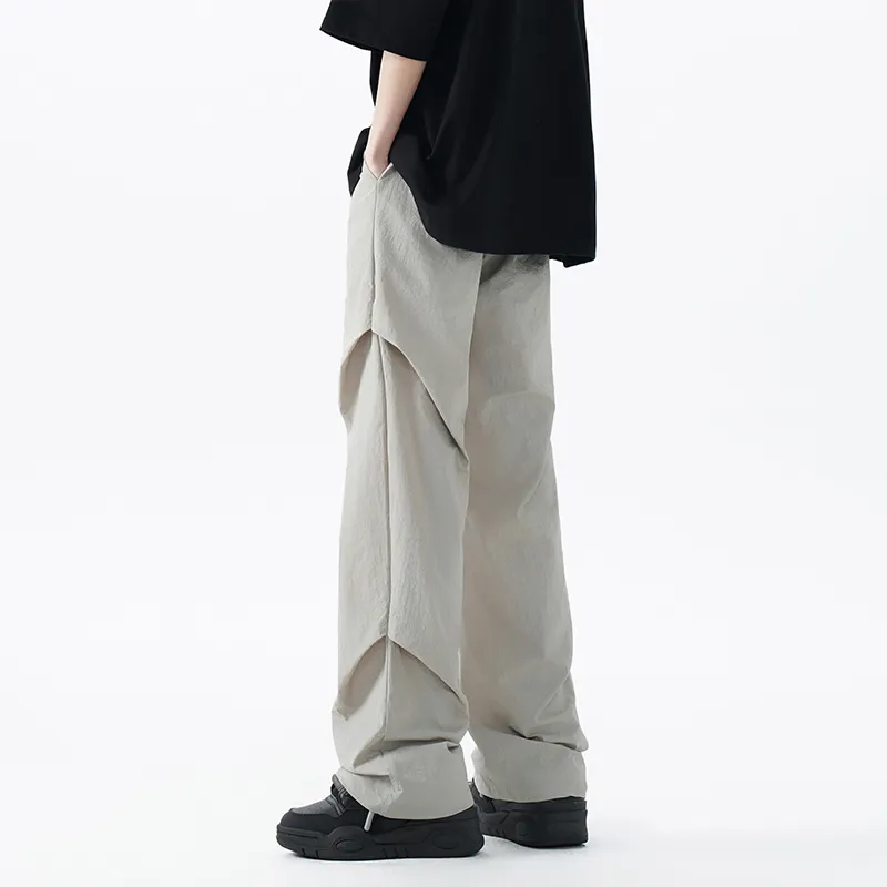 SOIE Casual Pants Unisex Gray White-5