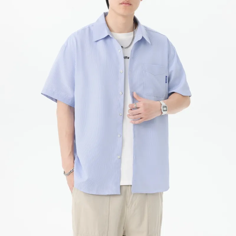 SOIE Shirt Unisex Yellow With White Stripes-43