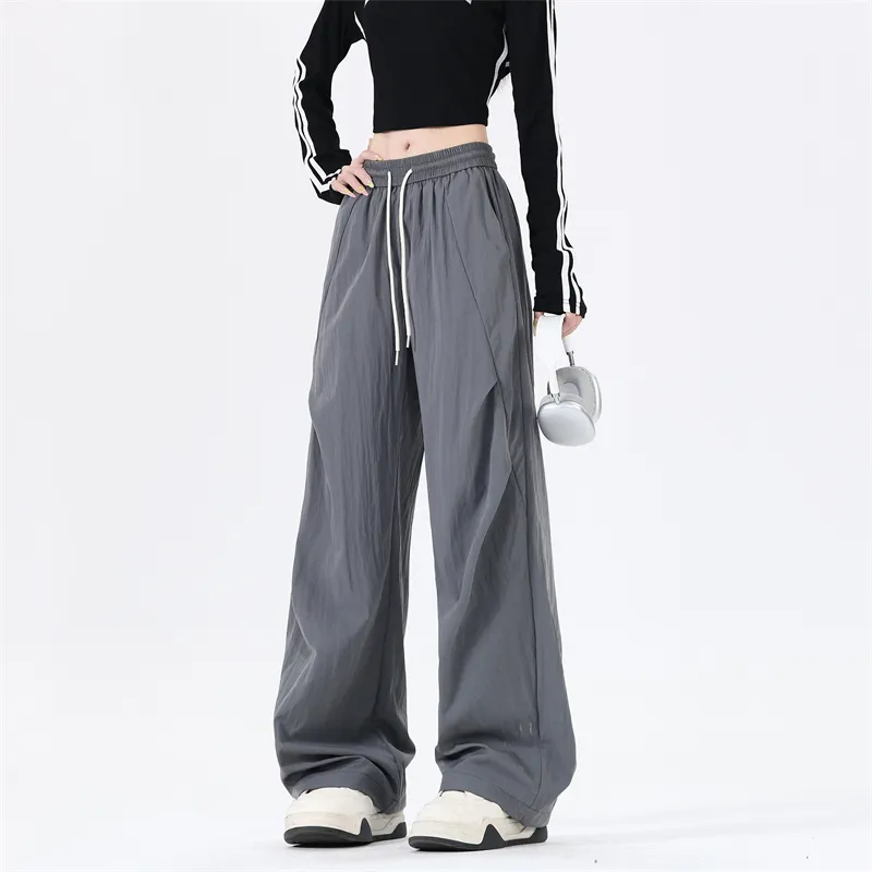 SOIE Cargo Pants Unisex Pink [Summer Cool Ice Silk Material]-73