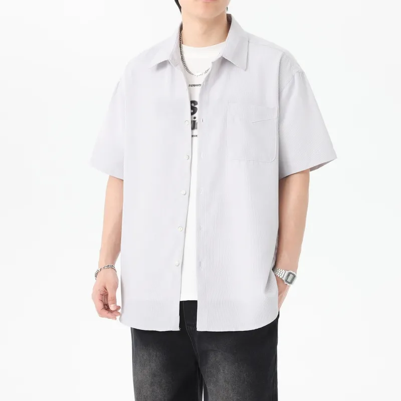SOIE Shirt Unisex Yellow With White Stripes-22