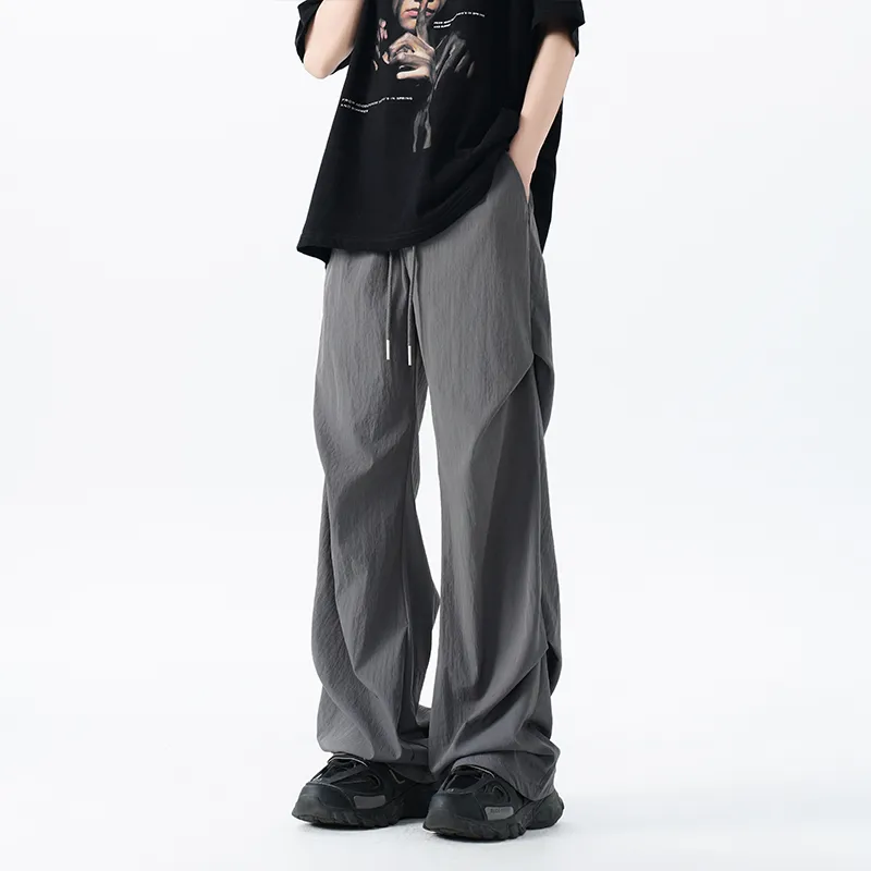 SOIE Casual Pants Unisex Gray White-22
