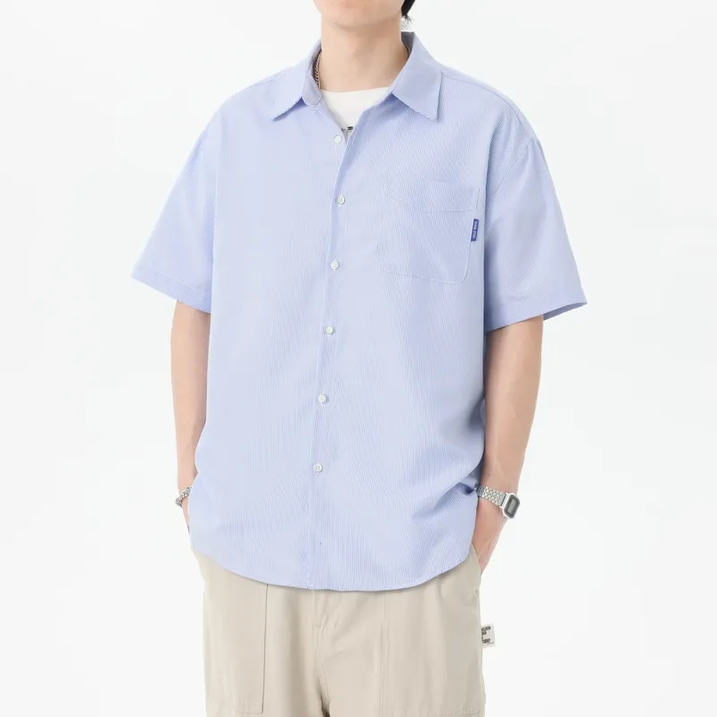 SOIE Shirt Unisex Yellow With White Stripes-65