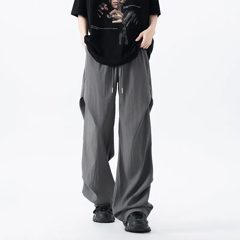 SOIE Cargo Pants Unisex Pink [Summer Cool Ice Silk Material]-17