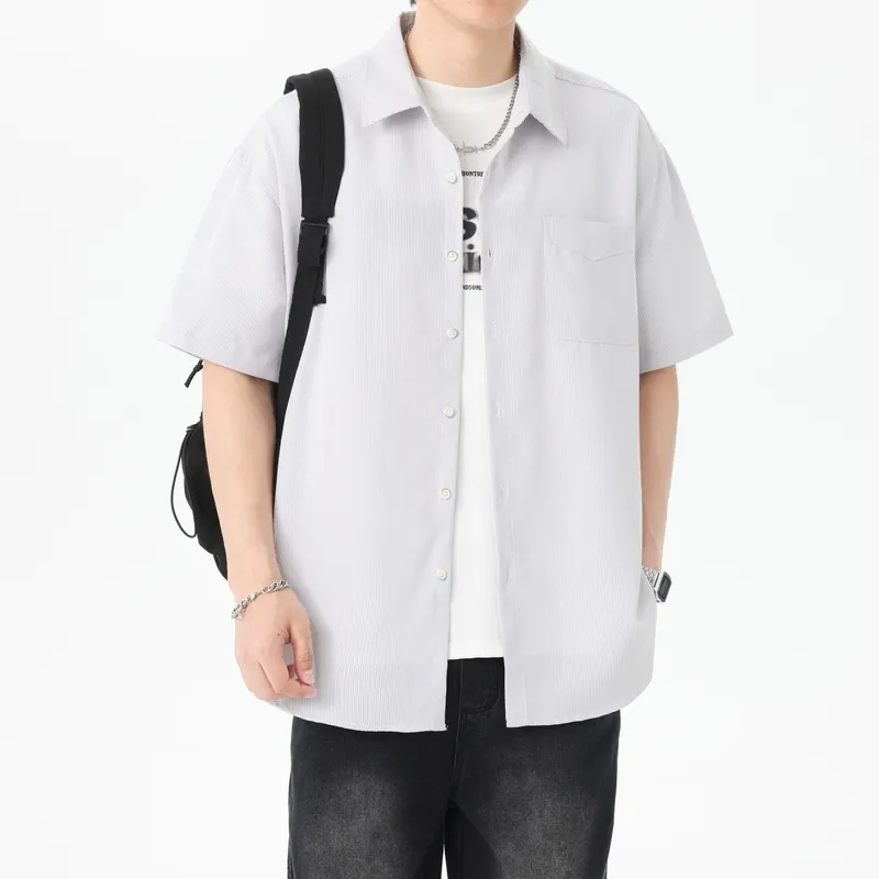 SOIE Shirt Unisex Yellow With White Stripes-23