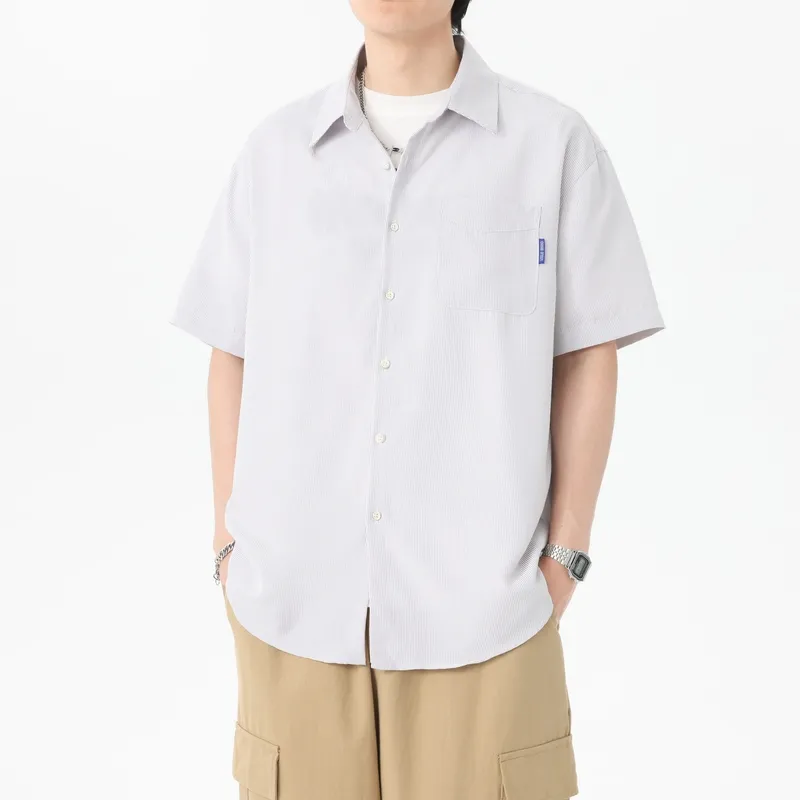SOIE Shirt Unisex Yellow With White Stripes-37