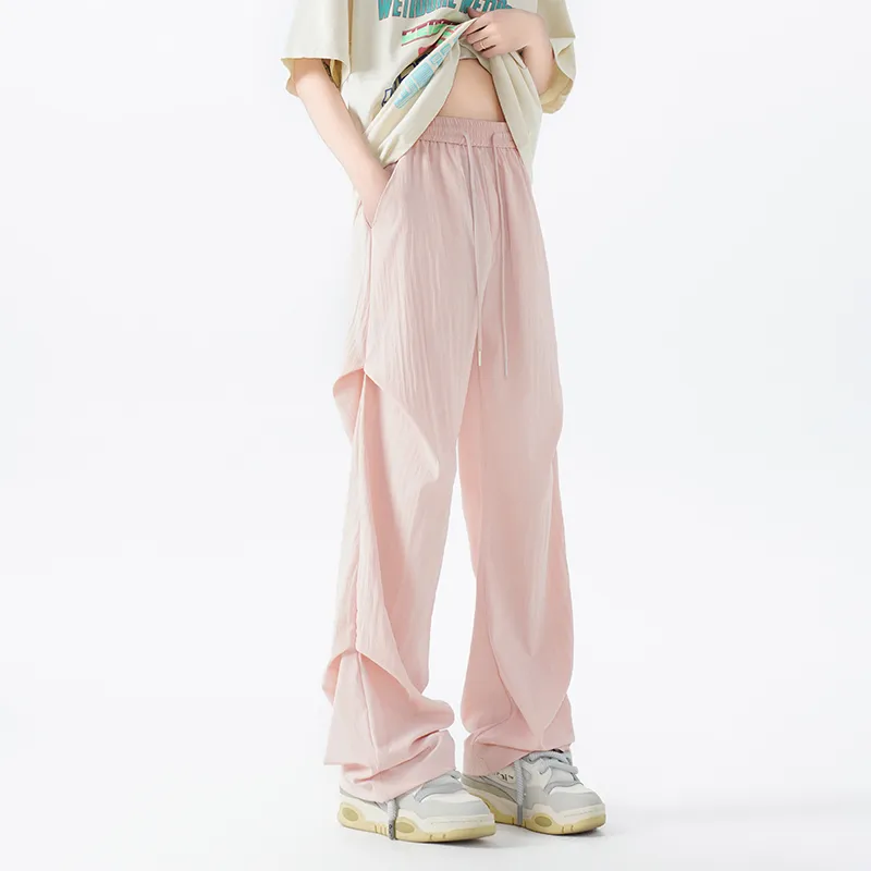 SOIE Casual Pants Unisex Gray White-10