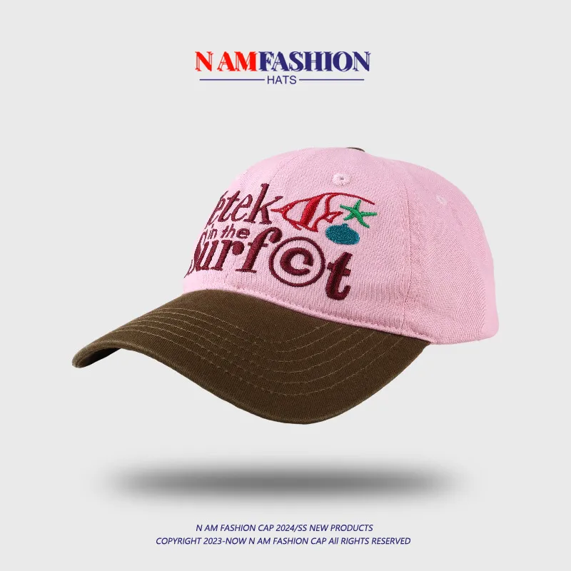 ARTEC Cotton Baseball Caps Unisex Orange/Pink-8