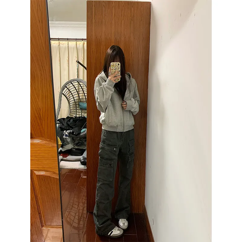 S3T5 Cargo Pants Unisex Washed Gray-5
