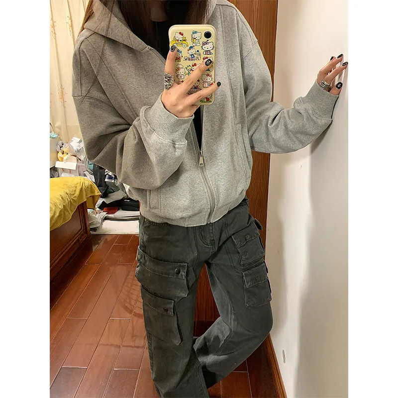 S3T5 Cargo Pants Unisex Washed Gray-3