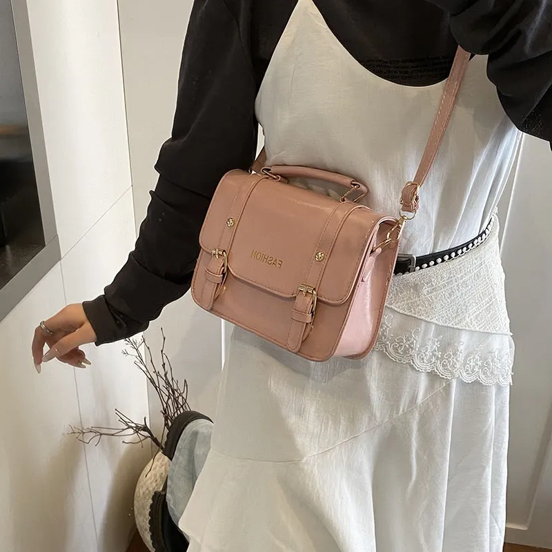 Dusen Kangaroo PU One Shoulder Handbag Women's Multicolor-23