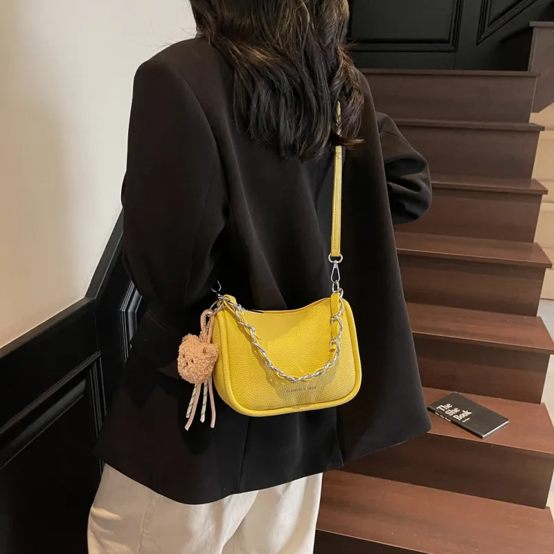 Dusen Kangaroo PU Shoulder Bag Regular Women's Multicolor-13