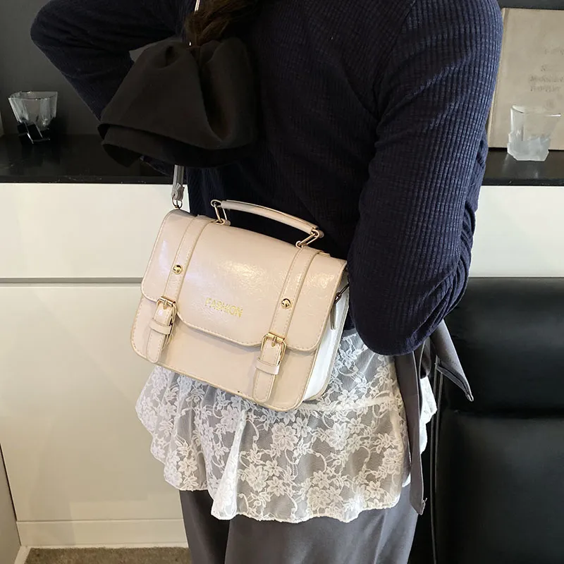 Dusen Kangaroo PU One Shoulder Handbag Women's Multicolor-10