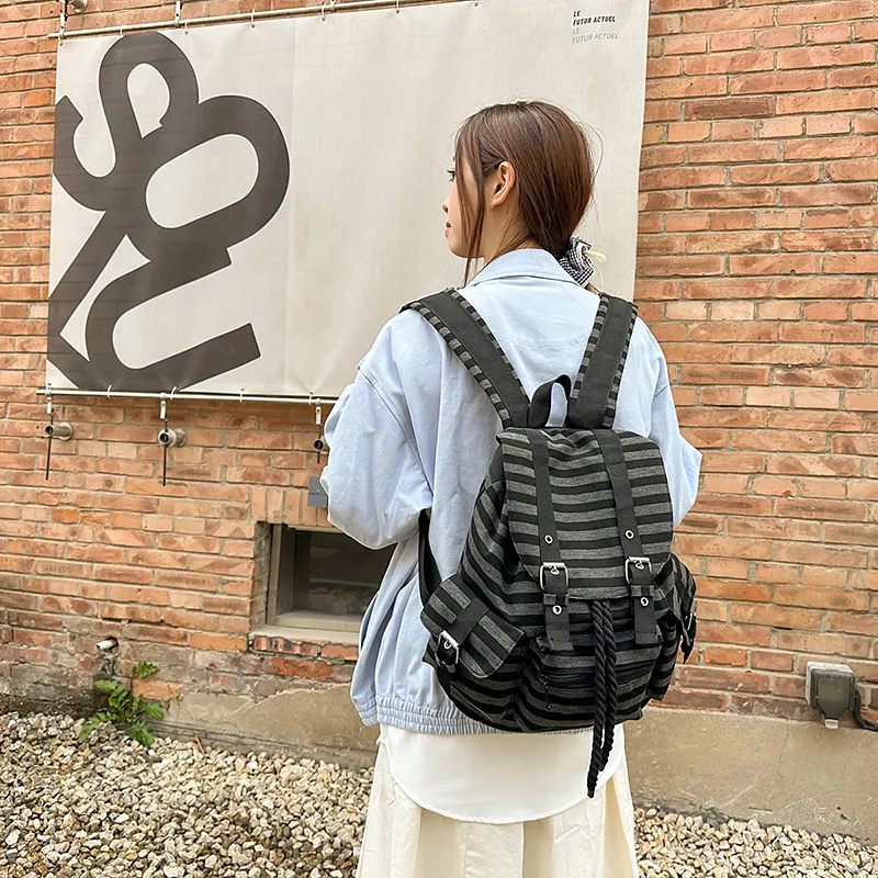 Dusen Kangaroo Cotton Backpack Regular Unisex Multicolor-3