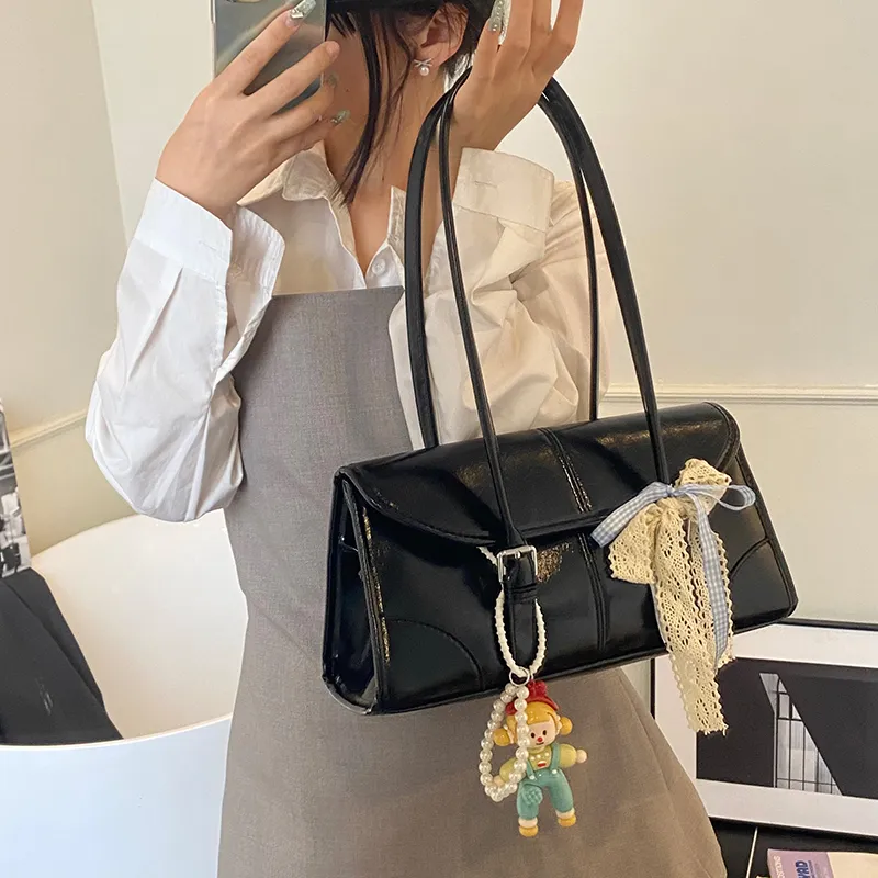 Dusen Kangaroo PU Shoulder Bag Women's Multicolor-9