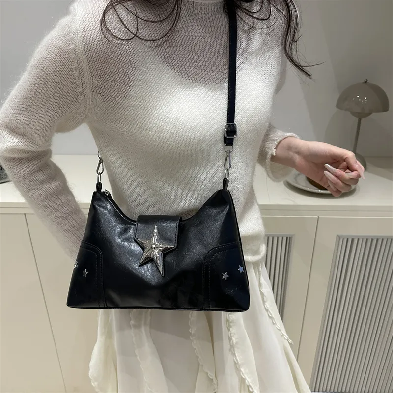 Dusen Kangaroo PU Crossbody Bag, Shoulder Bag Regular Women's Ecru/Black/Pink/Red/Light Brown-6