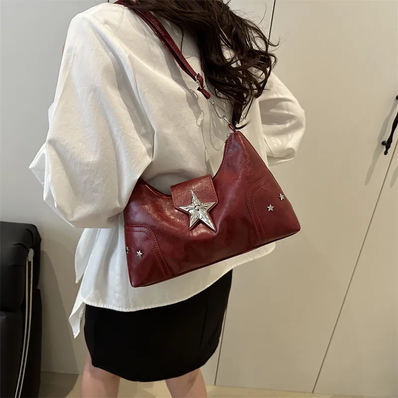 Dusen Kangaroo PU Crossbody Bag, Shoulder Bag Regular Women's Ecru/Black/Pink/Red/Light Brown-19