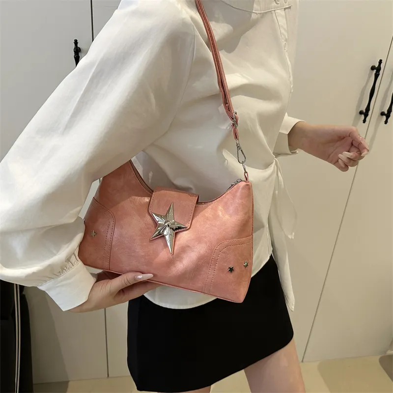 Dusen Kangaroo PU Crossbody Bag, Shoulder Bag Regular Women's Ecru/Black/Pink/Red/Light Brown-14