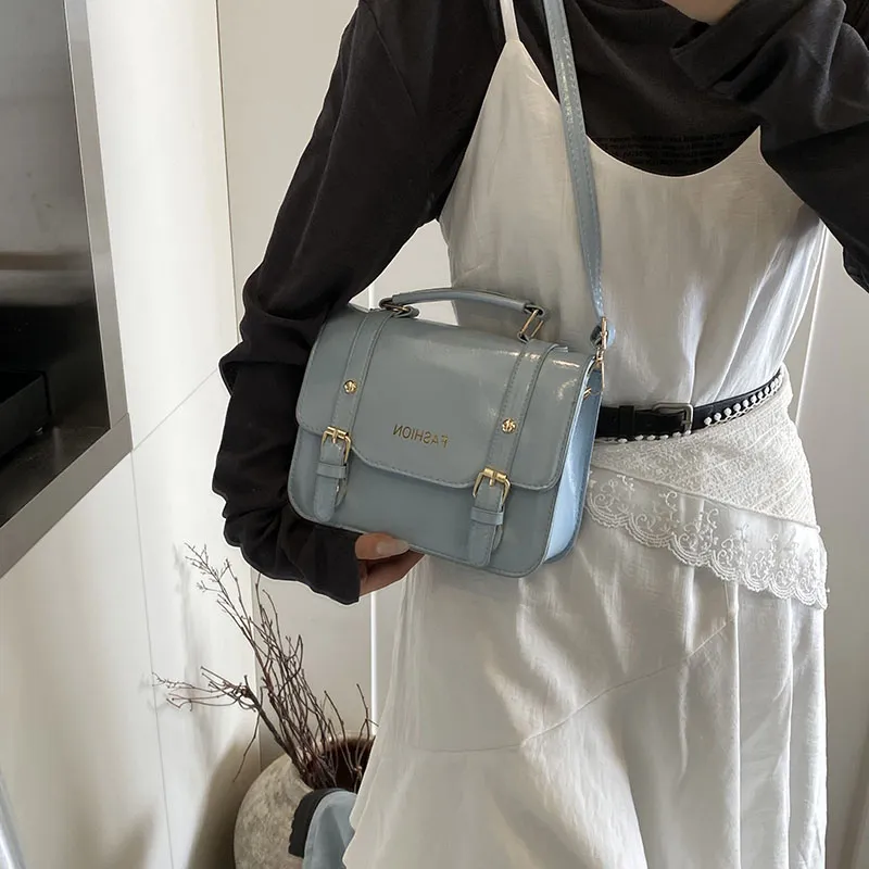 Dusen Kangaroo PU One Shoulder Handbag Women's Multicolor-15
