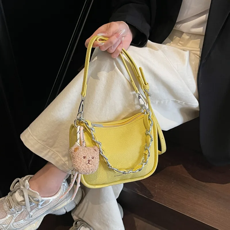 Dusen Kangaroo PU Shoulder Bag Regular Women's Multicolor-12