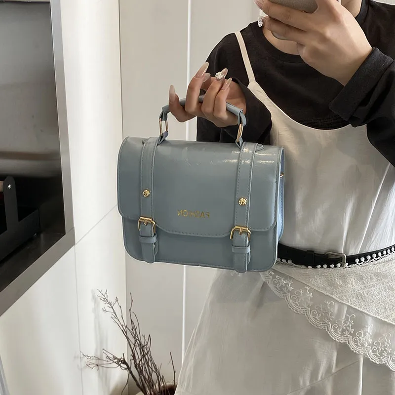 Dusen Kangaroo PU One Shoulder Handbag Women's Multicolor-13
