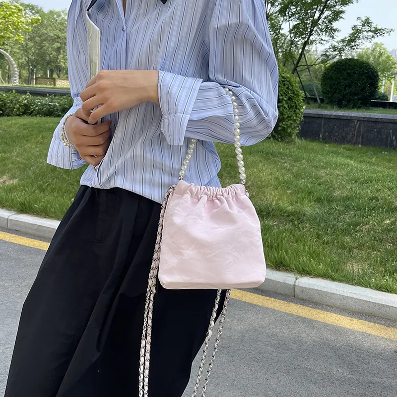 Dusen Kangaroo PU Bucket Bag, Shoulder Bag, Crossbody Bag, Handbag Women's Multicolor-24