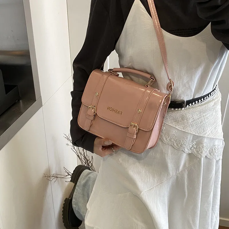 Dusen Kangaroo PU One Shoulder Handbag Women's Multicolor-20