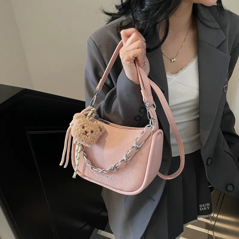 Dusen Kangaroo PU Shoulder Bag Regular Women's Multicolor-24