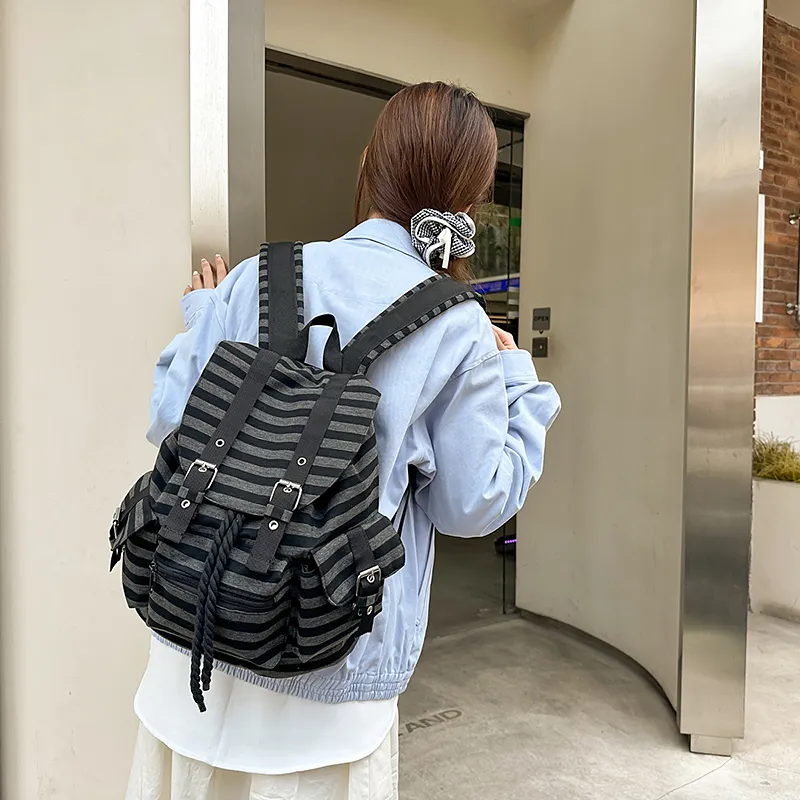 Dusen Kangaroo Cotton Backpack Regular Unisex Multicolor-5