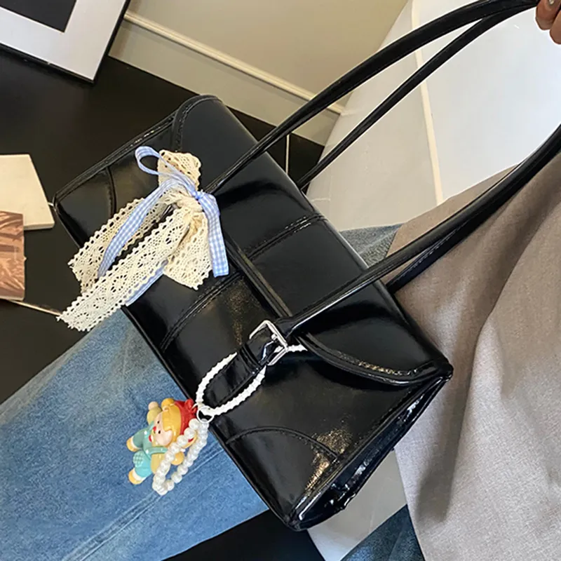Dusen Kangaroo PU Shoulder Bag Women's Multicolor-11