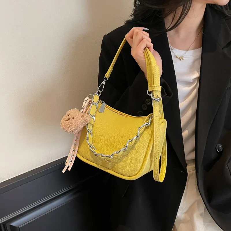 Dusen Kangaroo PU Shoulder Bag Regular Women's Multicolor-14