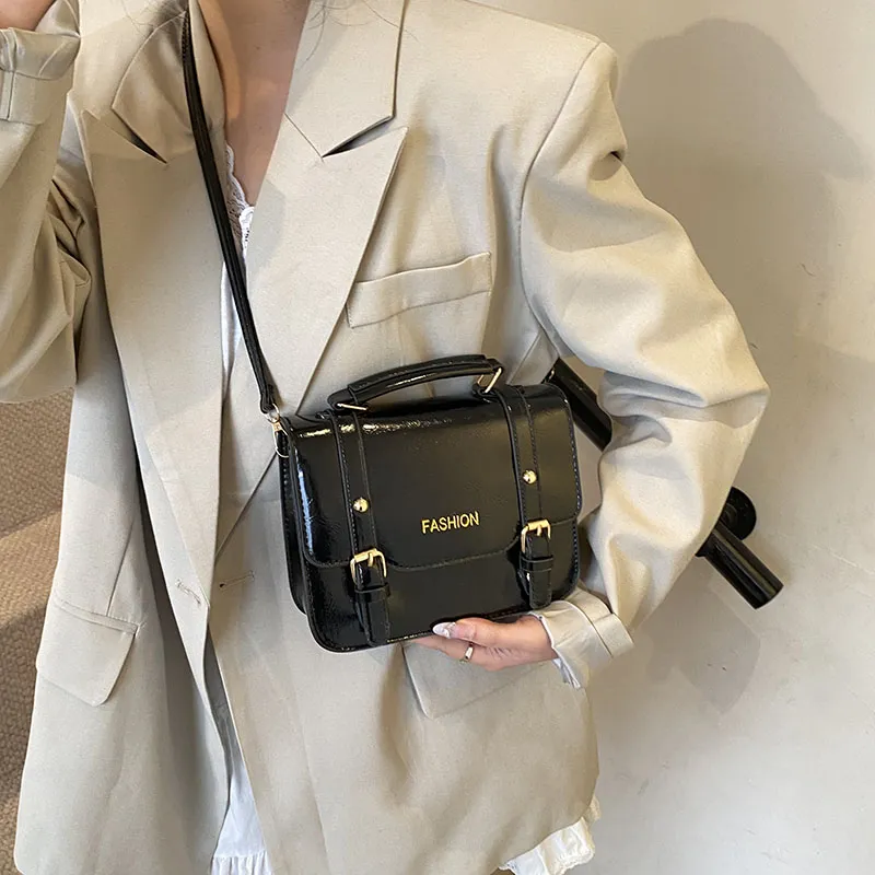 Dusen Kangaroo PU One Shoulder Handbag Women's Multicolor-26