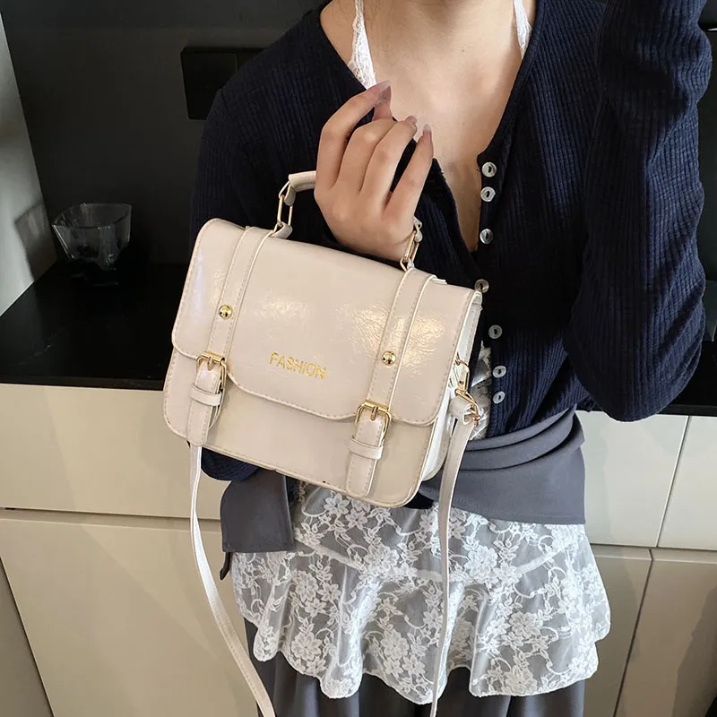 Dusen Kangaroo PU One Shoulder Handbag Women's Multicolor-8