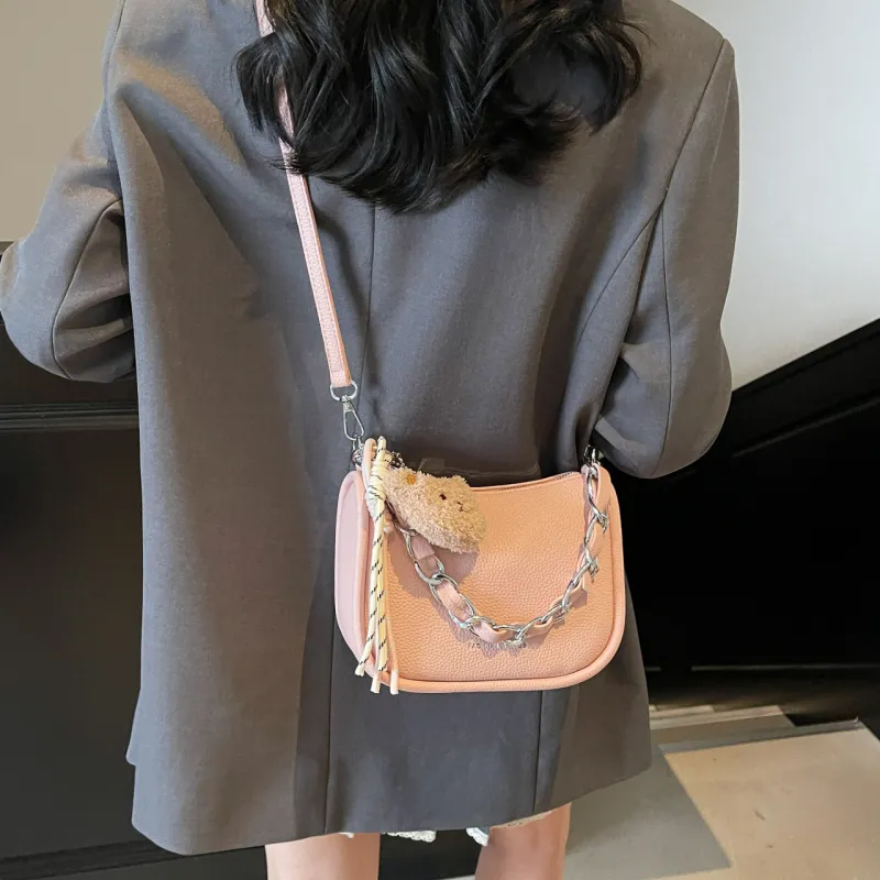 Dusen Kangaroo PU Shoulder Bag Regular Women's Multicolor-22
