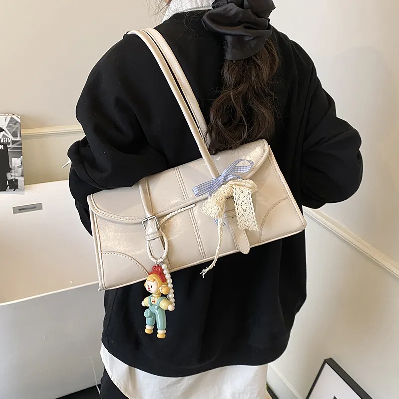 Dusen Kangaroo PU Shoulder Bag Women's Multicolor-4