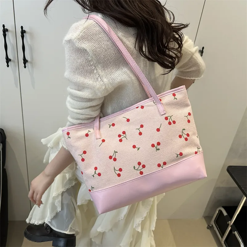 Dusen Kangaroo Oxford Tote Bag, Shoulder Bag Regular Women's Multicolor-13