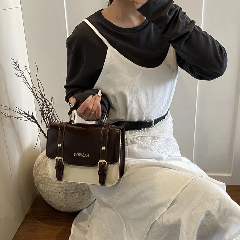 Dusen Kangaroo PU One Shoulder Handbag Women's Multicolor-2