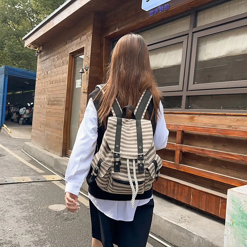 Dusen Kangaroo Cotton Backpack Regular Unisex Multicolor-13